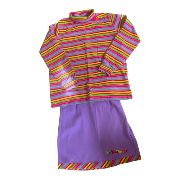 CHEZ AMI by PATSY AIKEN Vintage Jacket Turtleneck Skirt Set - Size 6X - Picture 4 of 10